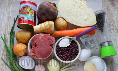 Вкусный и сытный борщ сибирский с мясом – пошаговый фото рецепт приготовления с квашеной капустой Приготовление борща сибирского